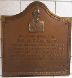 Plaque-In loving memory of Robert S. Gallaher 